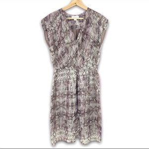 Velvet by Graham & Spencer Purple Snake Print Mini Dress
